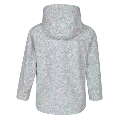 Light Khaki - Back - Mountain Warehouse Childrens-Kids Exodus II Animal Print Water Resistant Soft Shell Jacket