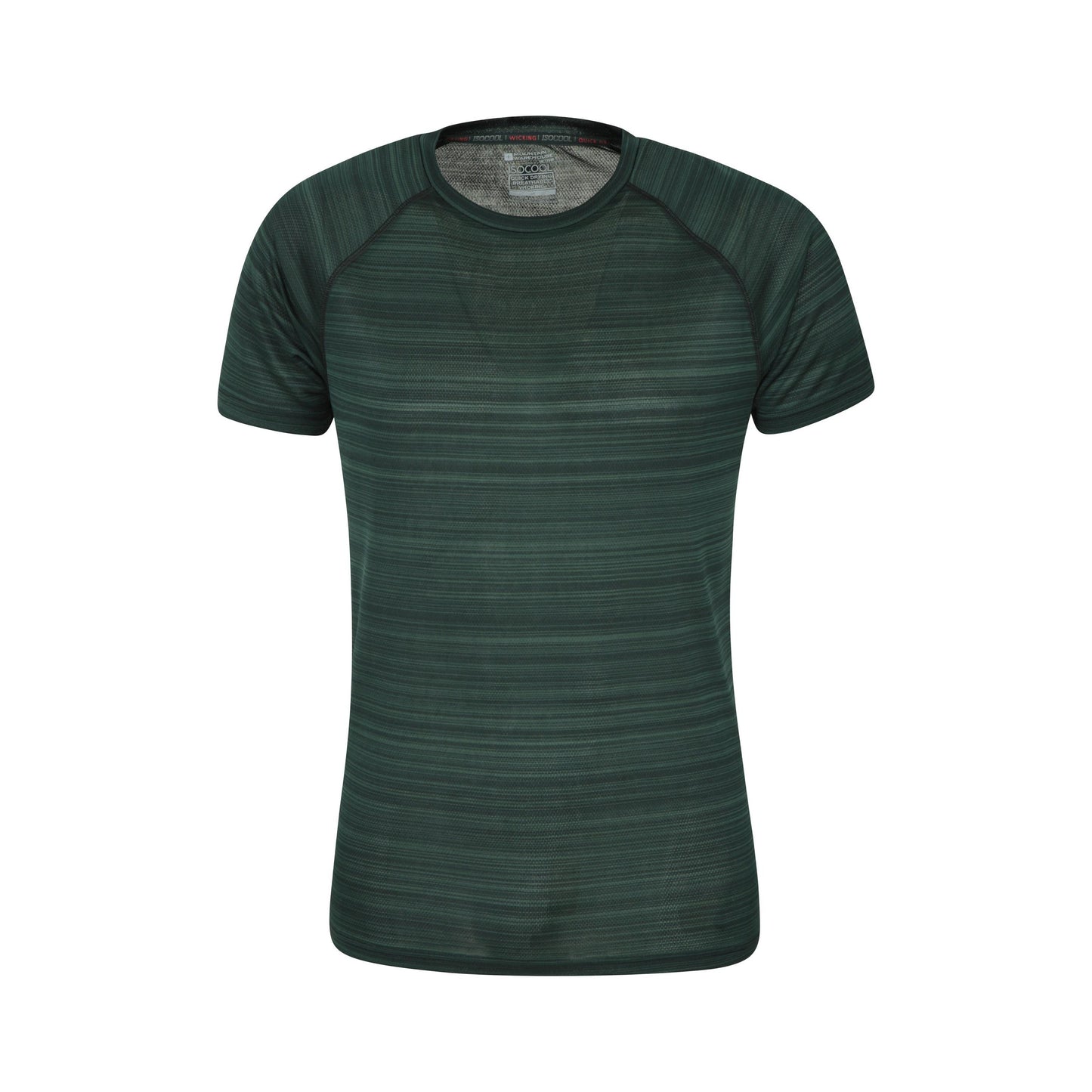Dark Khaki - Front - Mountain Warehouse Mens Endurance Striped T-Shirt
