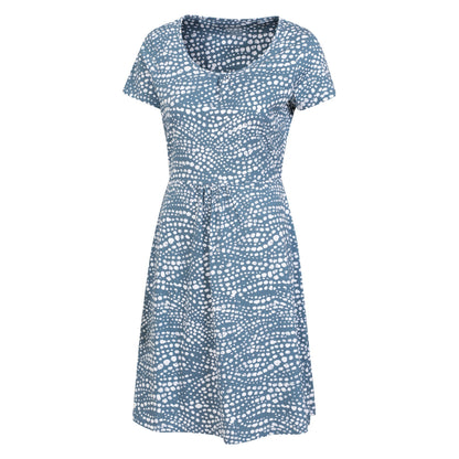 Pale Blue - Side - Mountain Warehouse Womens-Ladies Essentials Lora Polka Dot Skater Dress