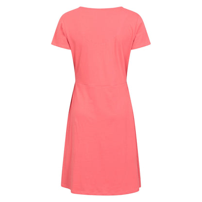 Coral - Back - Mountain Warehouse Womens-Ladies Essentials Lora Plain Skater Dress