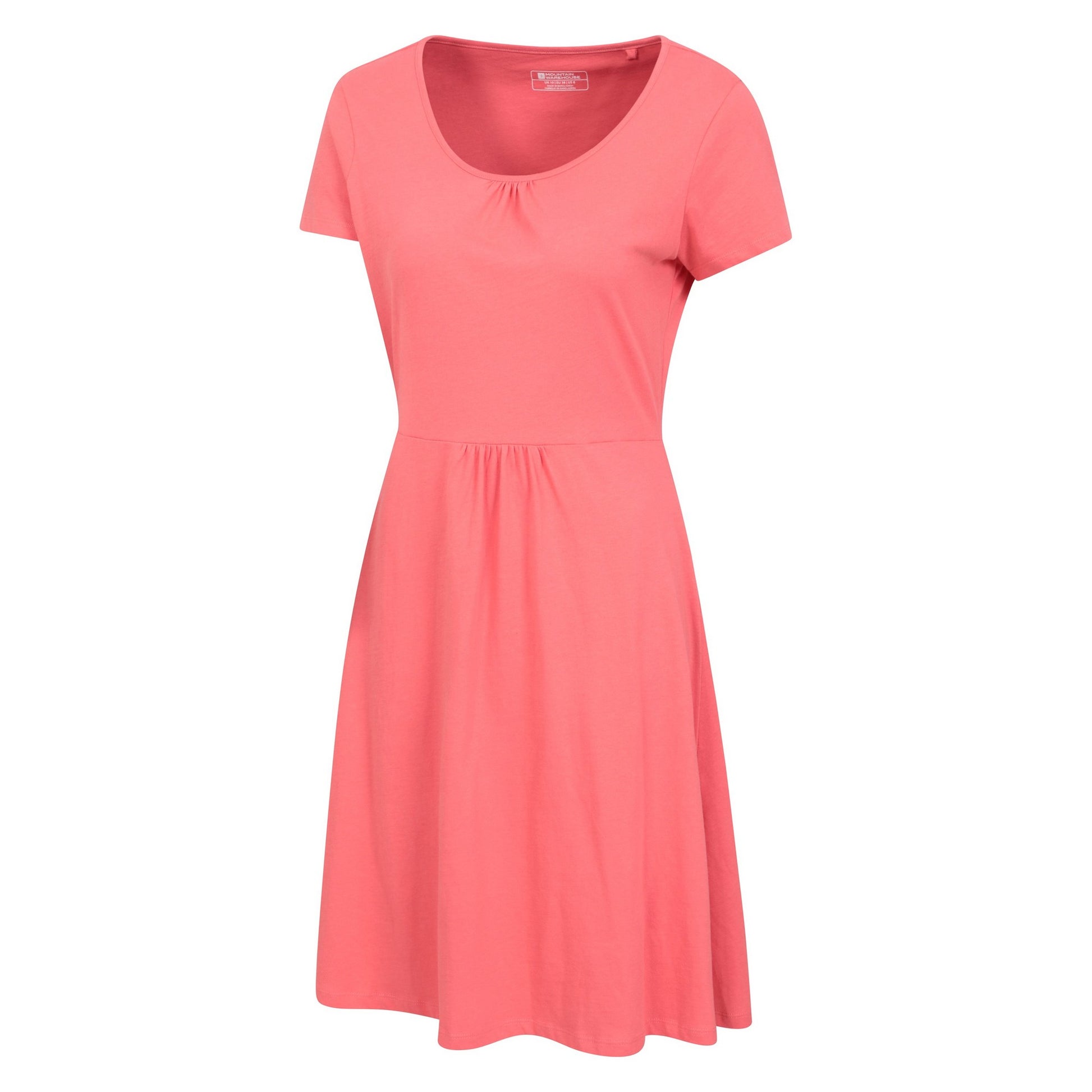 Coral - Side - Mountain Warehouse Womens-Ladies Essentials Lora Plain Skater Dress