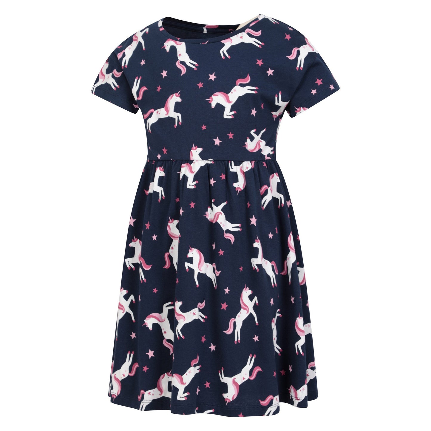 Navy - Side - Mountain Warehouse Girls Essentials Lora Unicorn Dress