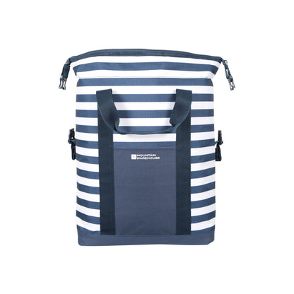 Navy - Lifestyle - Mountain Warehouse Contrast Striped Beach Cool Bag