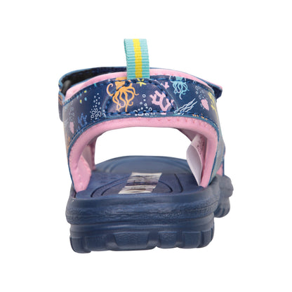 Blue - Back - Mountain Warehouse Childrens-Kids Sand Sea Creatures Sandals