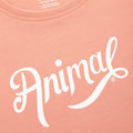 Coral - Side - Animal Womens-Ladies Script Organic Logo T-Shirt
