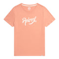 Coral - Front - Animal Womens-Ladies Script Organic Logo T-Shirt