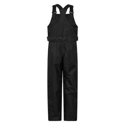 Black - Back - Mountain Warehouse Childrens-Kids Spray Waterproof Dungarees