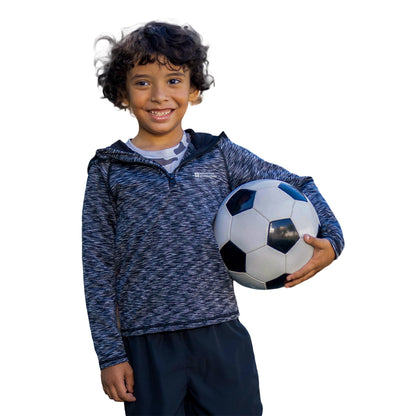 Alloy Grey - Front - Mountain Warehouse Childrens-Kids Marathon Quarter Zip Midlayer