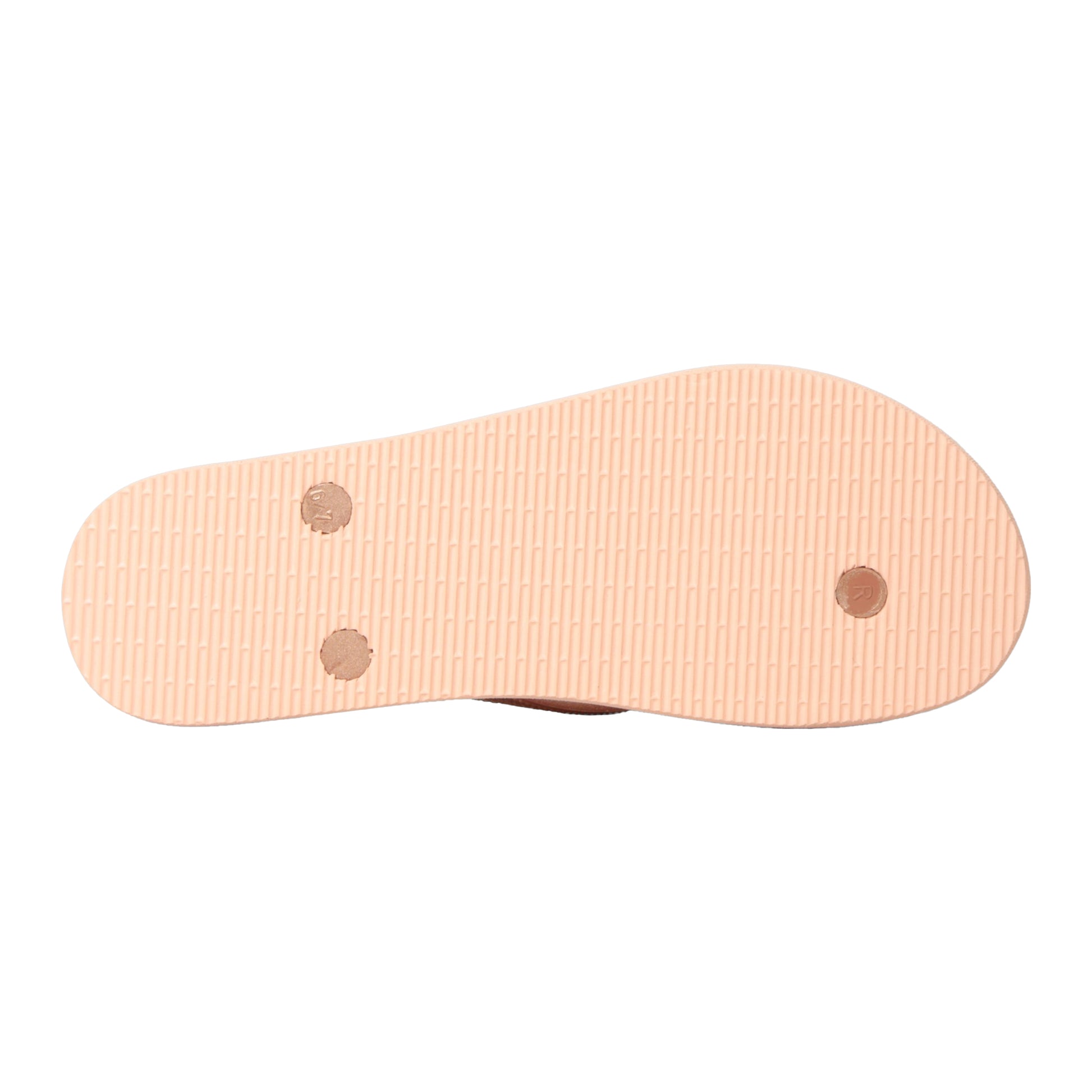Rose Gold - Side - Animal Womens-Ladies Oceana Flip Flops