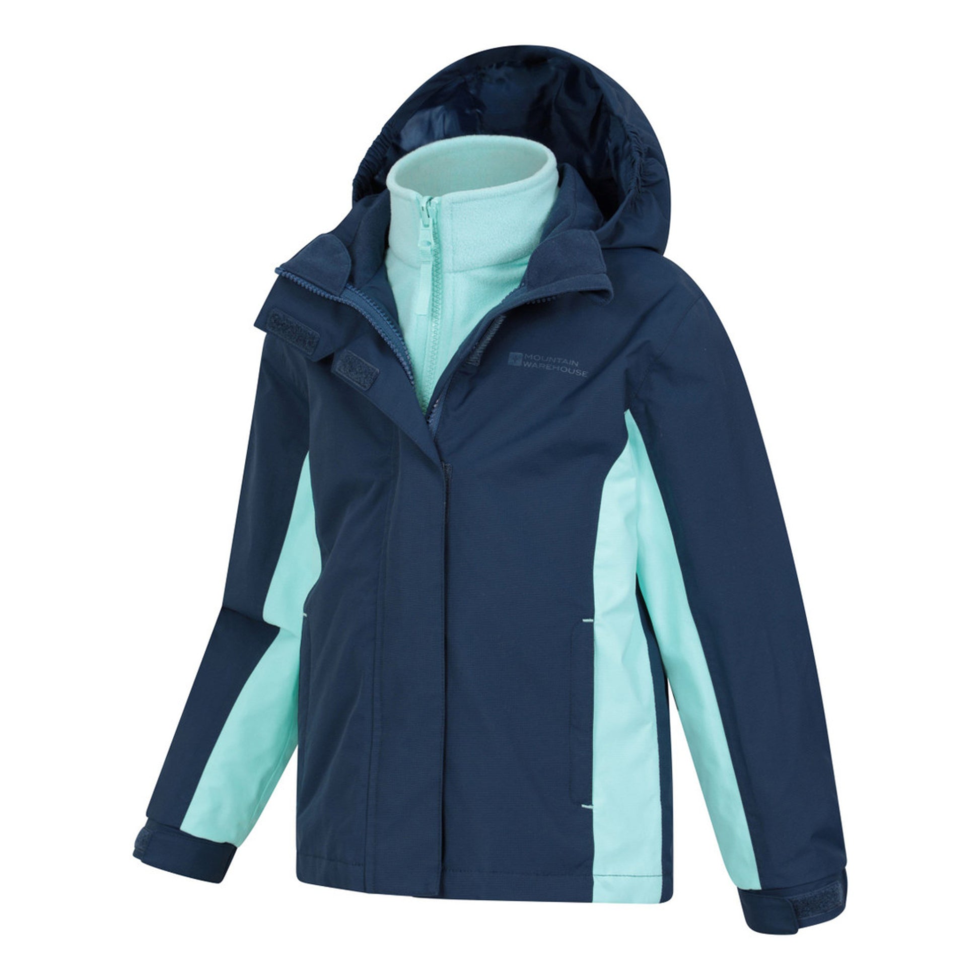 Navy - Lifestyle - Mountain Warehouse Childrens-Kids Lightning 3 in 1 Waterproof Jacket