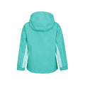 Teal - Back - Mountain Warehouse Childrens-Kids Lightning 3 in 1 Waterproof Jacket