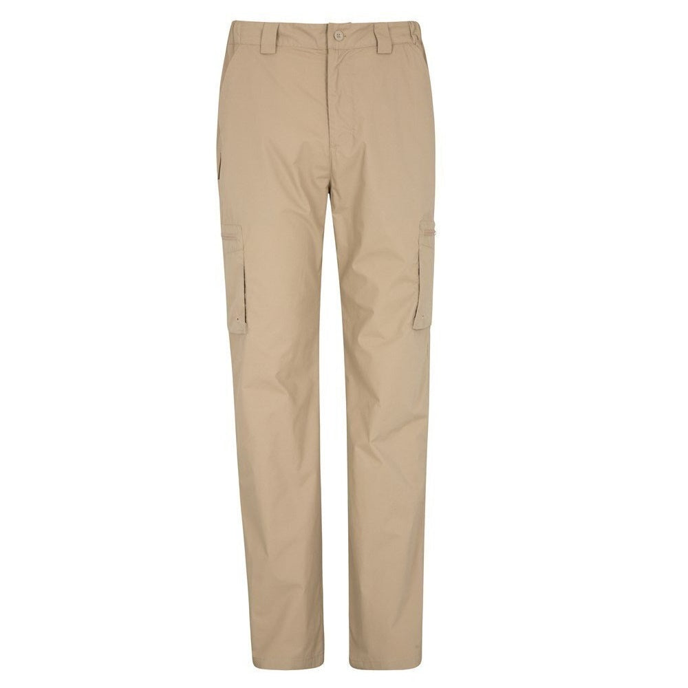 Dark Beige - Front - Mountain Warehouse Mens Trek II Short Cargo Trousers
