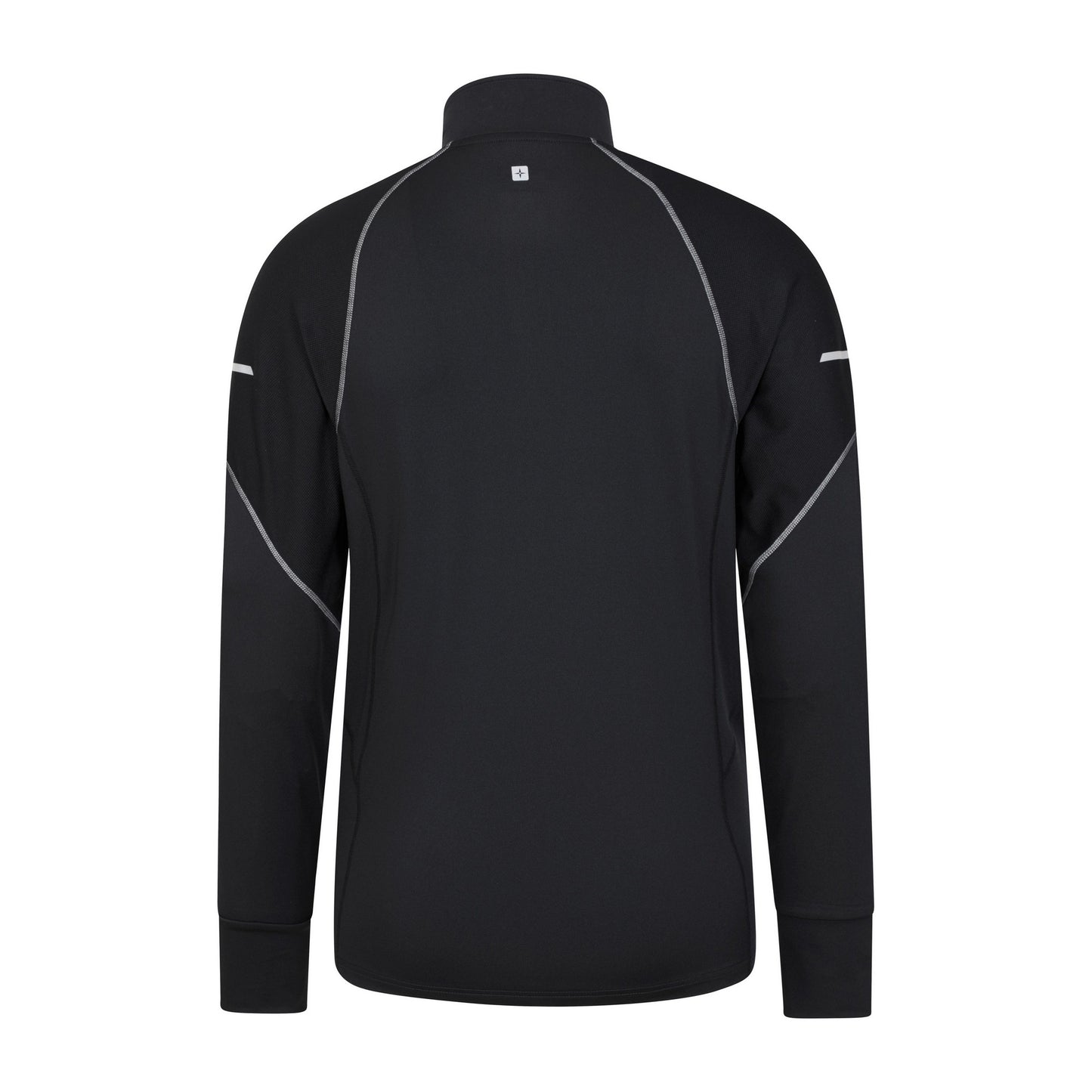Black - Back - Mountain Warehouse Mens Control Half Zip Midlayer