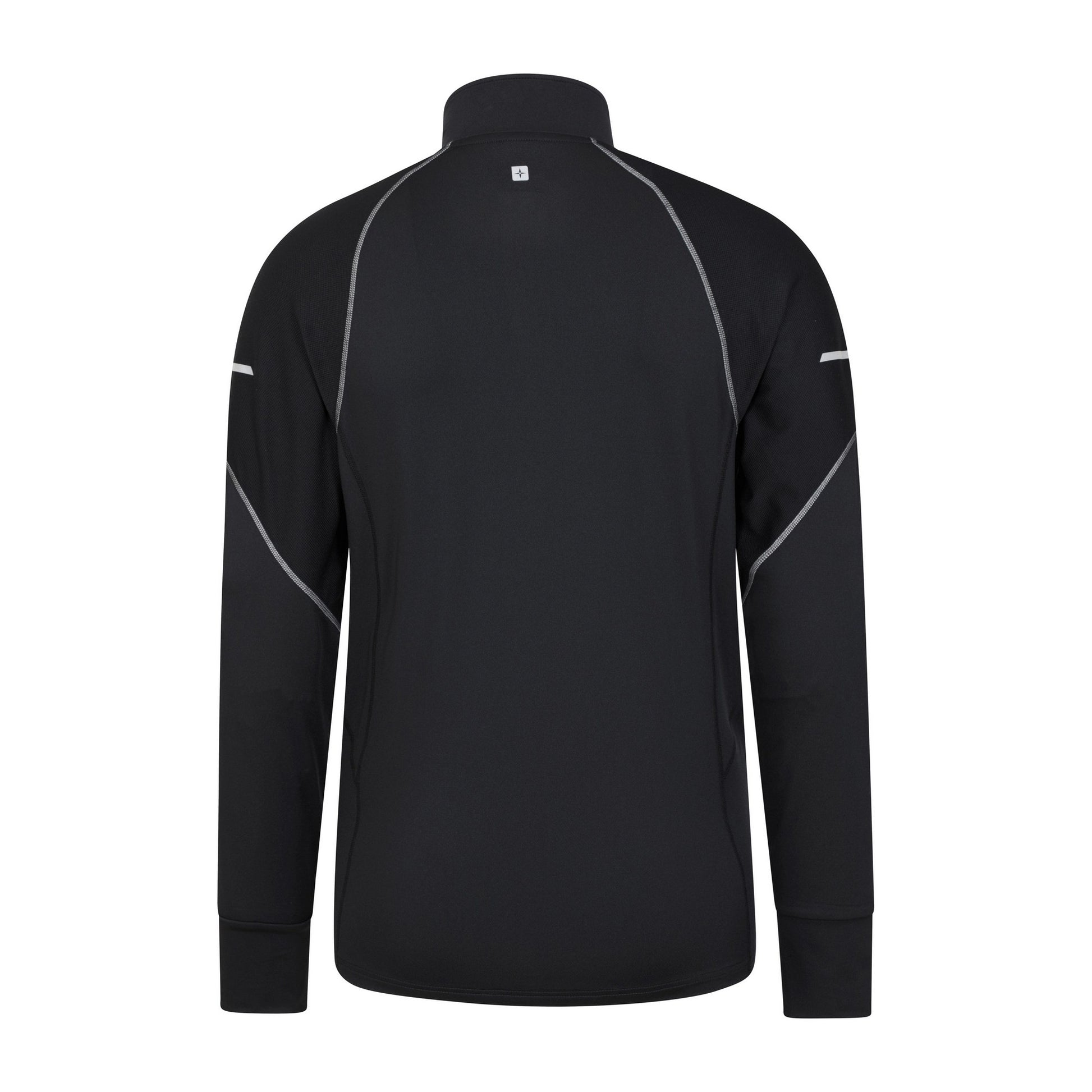 Black - Back - Mountain Warehouse Mens Control Half Zip Midlayer