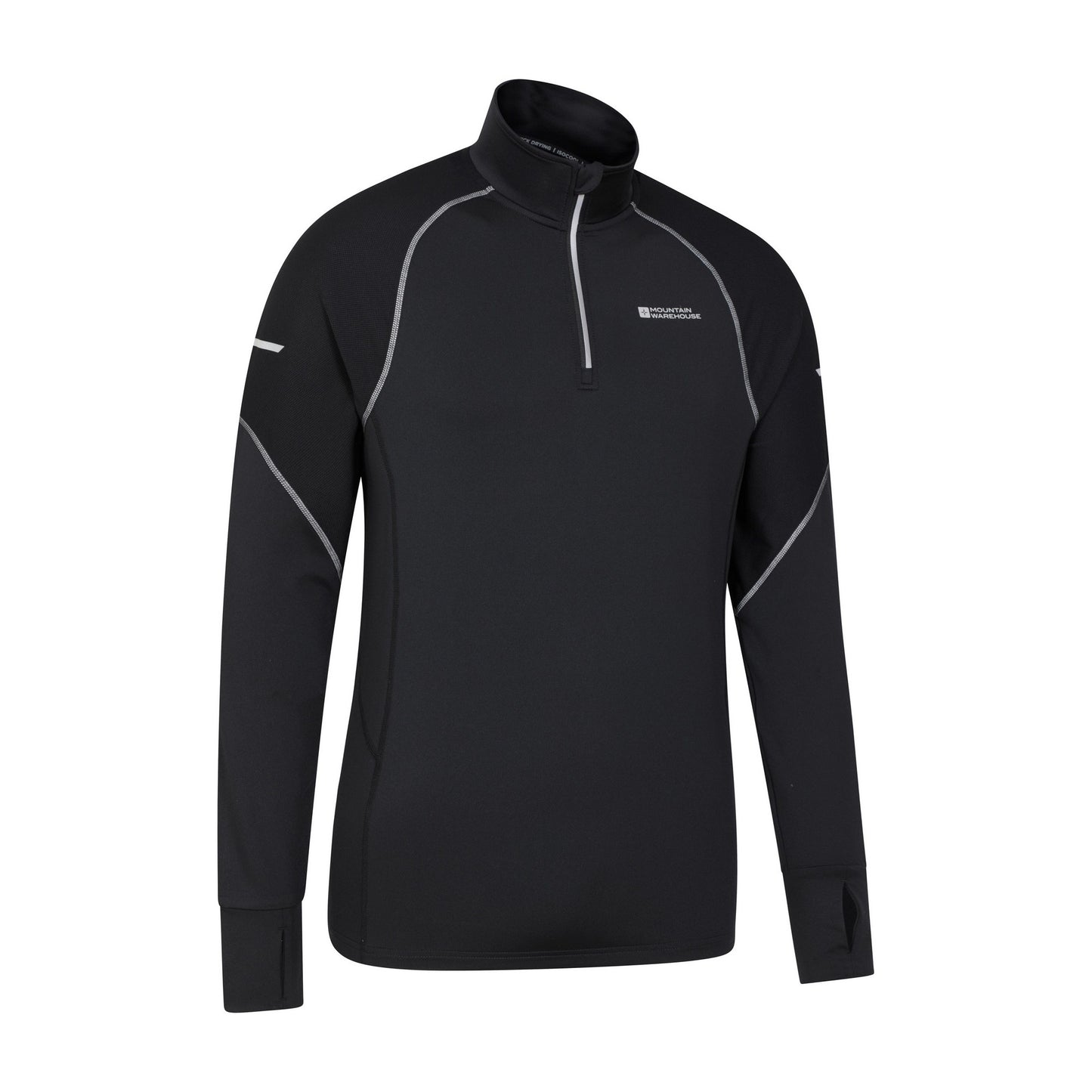 Black - Lifestyle - Mountain Warehouse Mens Control Half Zip Midlayer