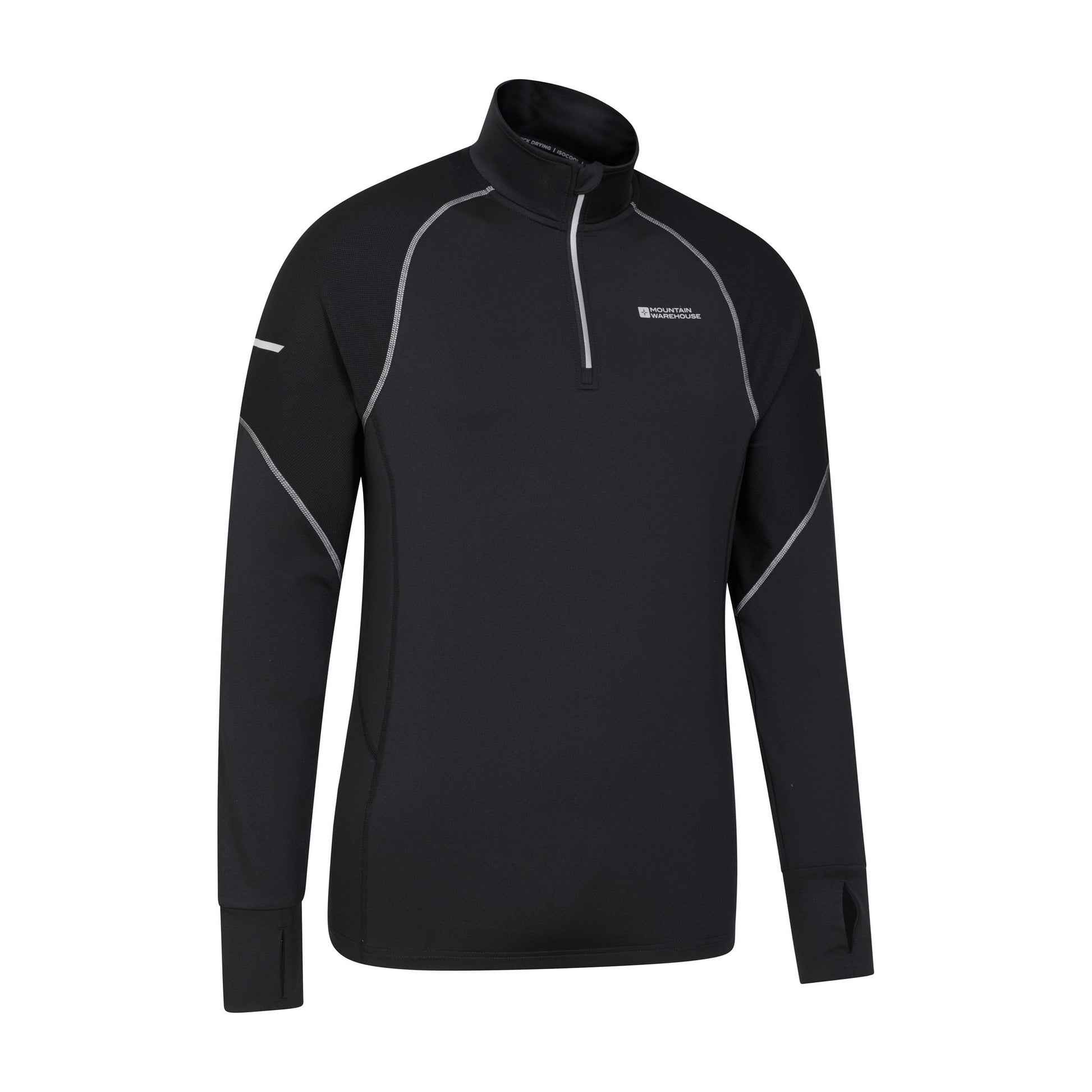 Black - Lifestyle - Mountain Warehouse Mens Control Half Zip Midlayer