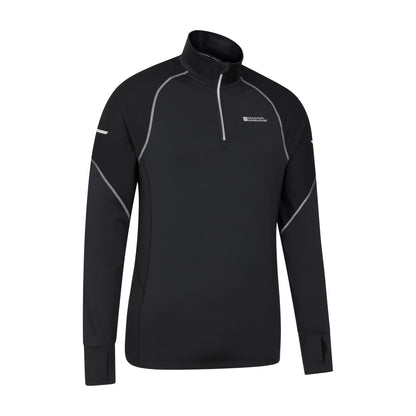 Black - Lifestyle - Mountain Warehouse Mens Control Half Zip Midlayer