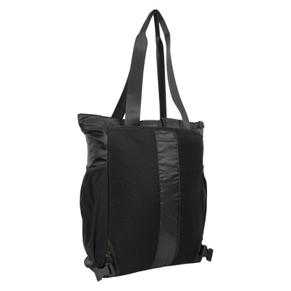 Black - Back - Mountain Warehouse Tote 2 in 1 15L Backpack