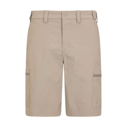 Dark Beige - Front - Mountain Warehouse Mens Trek Cargo Shorts