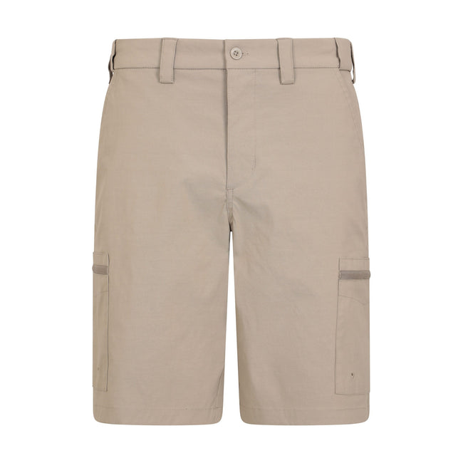 Dark Beige - Front - Mountain Warehouse Mens Trek Cargo Shorts