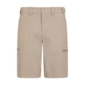 Dark Beige - Front - Mountain Warehouse Mens Trek Cargo Shorts