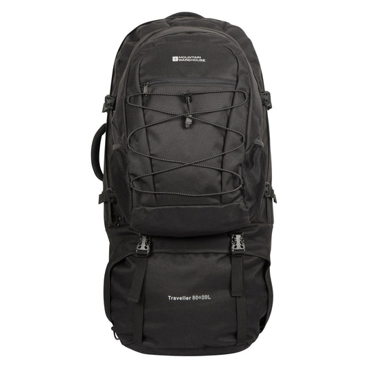 Black - Front - Mountain Warehouse Traveller 100L Backpack