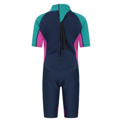 Grape - Back - Mountain Warehouse Childrens-Kids Contrast Panel Wetsuit
