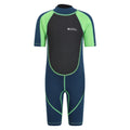 Green - Front - Mountain Warehouse Childrens-Kids Contrast Panel Wetsuit