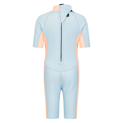 Peach - Back - Mountain Warehouse Childrens-Kids Contrast Panel Wetsuit