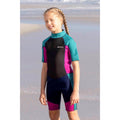 Grape - Front - Mountain Warehouse Childrens-Kids Contrast Panel Wetsuit