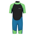 Teal - Front - Mountain Warehouse Childrens-Kids Contrast Panel Wetsuit