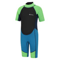 Blue - Side - Mountain Warehouse Childrens-Kids Contrast Panel Wetsuit