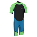Blue - Lifestyle - Mountain Warehouse Childrens-Kids Contrast Panel Wetsuit