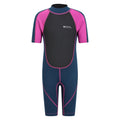Fuchsia - Front - Mountain Warehouse Childrens-Kids Contrast Panel Wetsuit