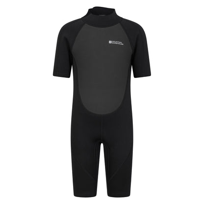 Black - Front - Mountain Warehouse Childrens-Kids Contrast Panel Wetsuit