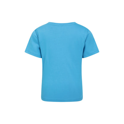 Blue - Back - Mountain Warehouse Childrens-Kids Hungry Shark Organic T-Shirt