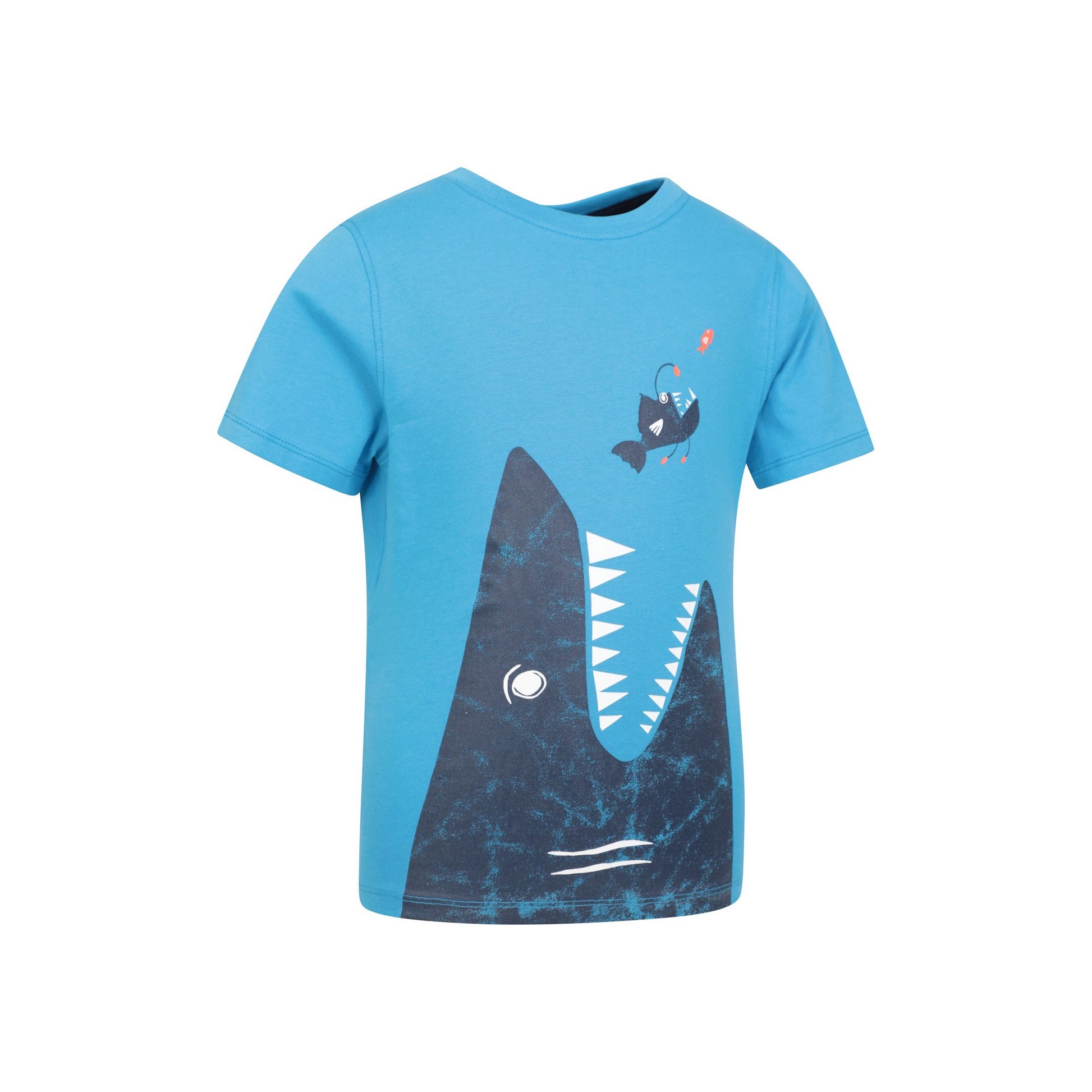 Blue - Lifestyle - Mountain Warehouse Childrens-Kids Hungry Shark Organic T-Shirt