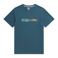 Teal - Front - Animal Mens Jacob Distressed Logo Organic T-Shirt