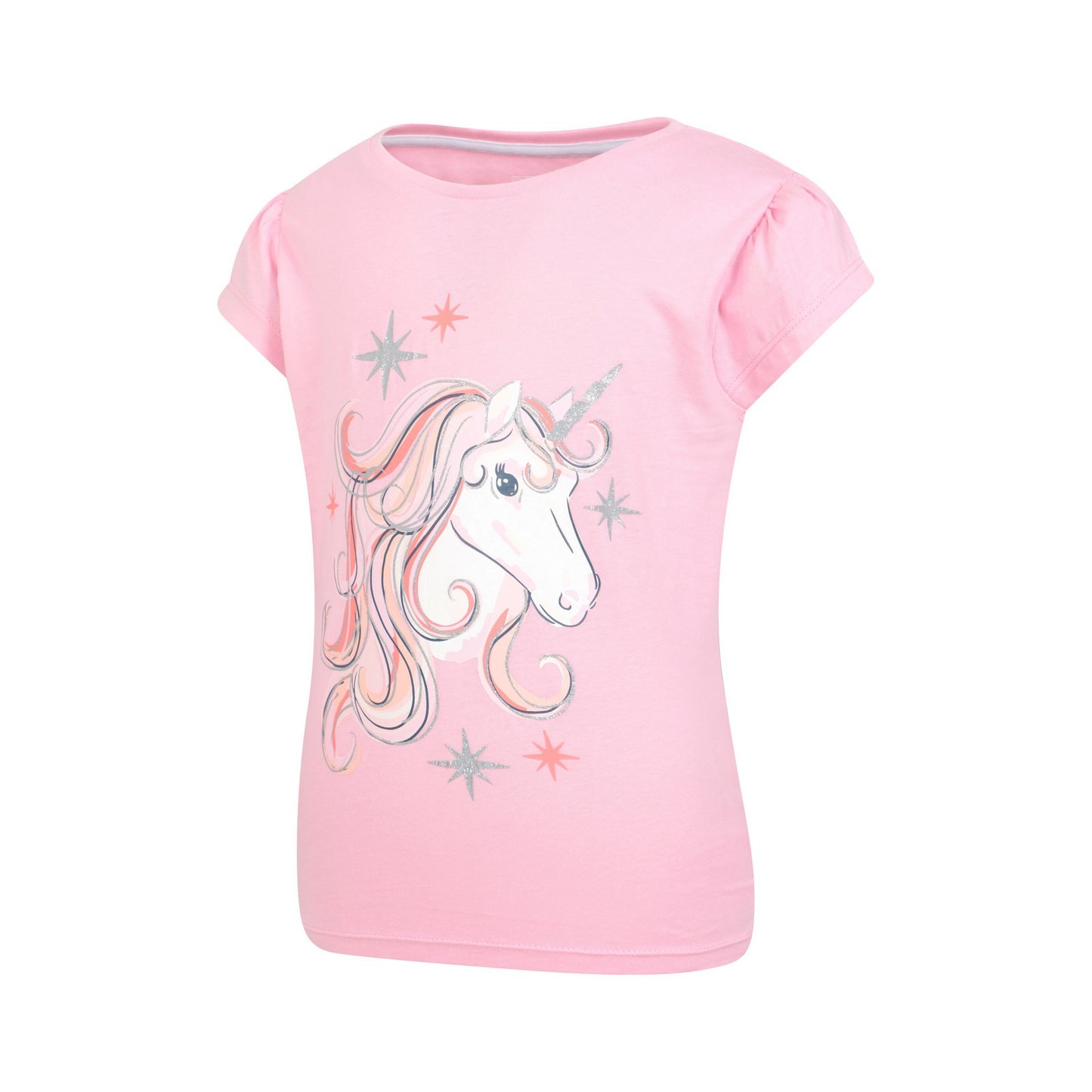 Pink - Side - Mountain Warehouse Childrens-Kids Unicorn Organic T-Shirt
