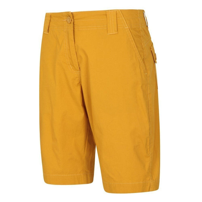 Yellow - Pack Shot - Mountain Warehouse Womens-Ladies Coast Stretch Shorts