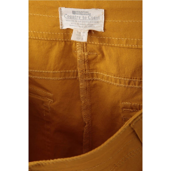 Yellow - Close up - Mountain Warehouse Womens-Ladies Coast Stretch Shorts