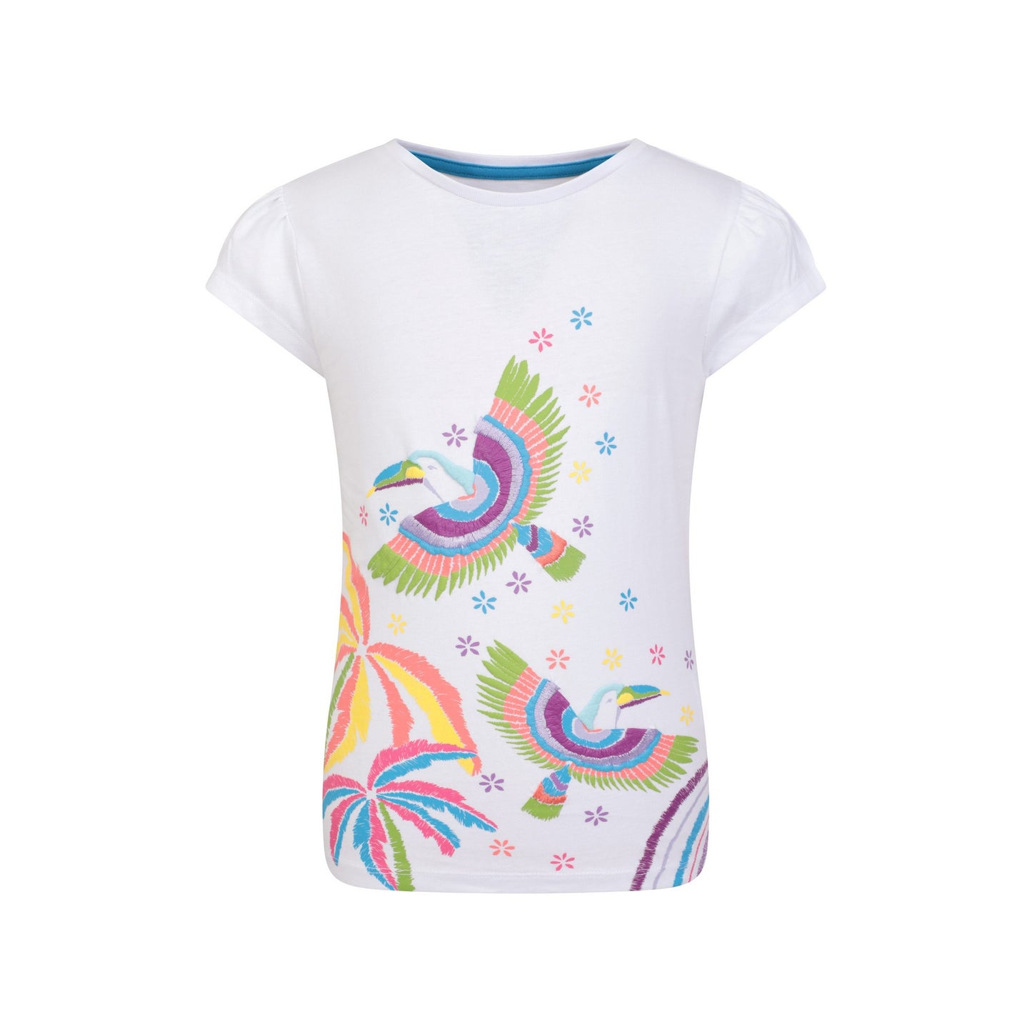White - Front - Mountain Warehouse Childrens-Kids Toucan Organic T-Shirt