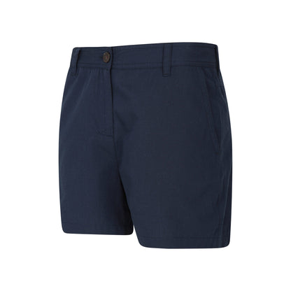 Navy - Side - Mountain Warehouse Womens-Ladies Organic Cotton Plain Shorts