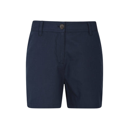 Navy - Front - Mountain Warehouse Womens-Ladies Organic Cotton Plain Shorts