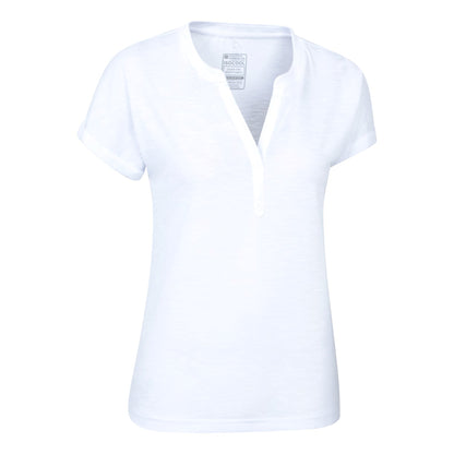 White - Side - Mountain Warehouse Womens-Ladies Skye Slub Quick Dry T-Shirt