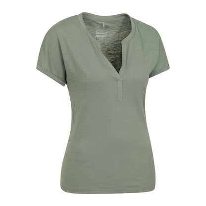 Green - Front - Mountain Warehouse Womens-Ladies Skye Slub Quick Dry T-Shirt