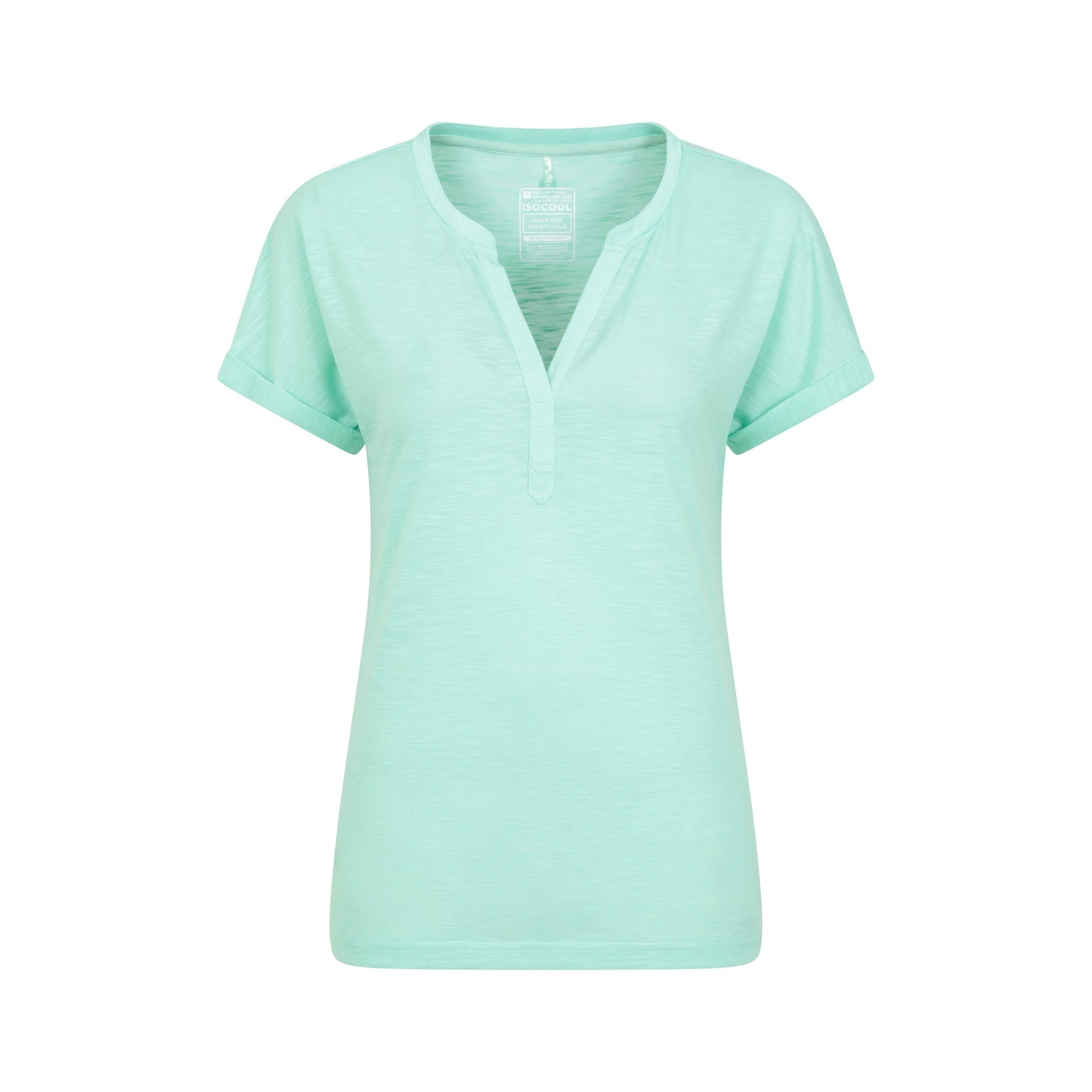 Mint - Front - Mountain Warehouse Womens-Ladies Skye Slub Quick Dry T-Shirt