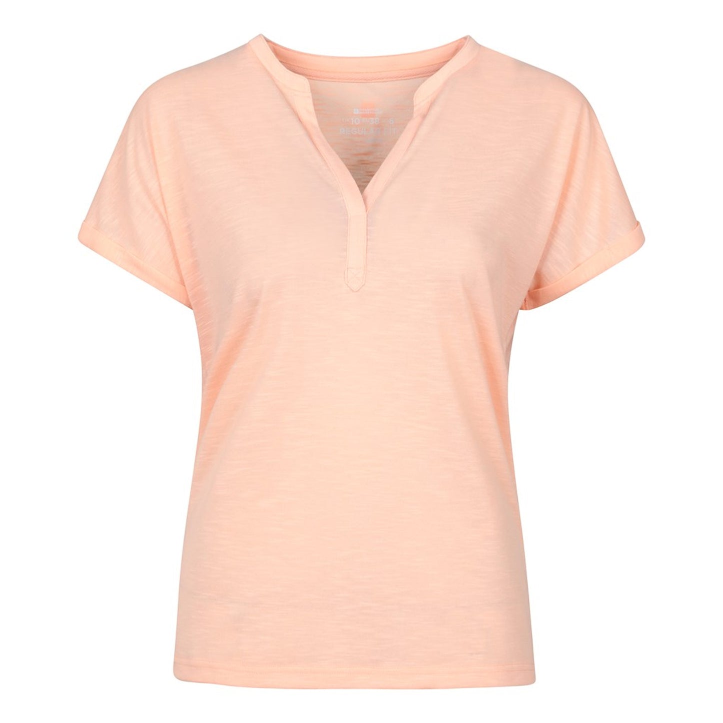 Light Pink - Front - Mountain Warehouse Womens-Ladies Skye Slub Quick Dry T-Shirt