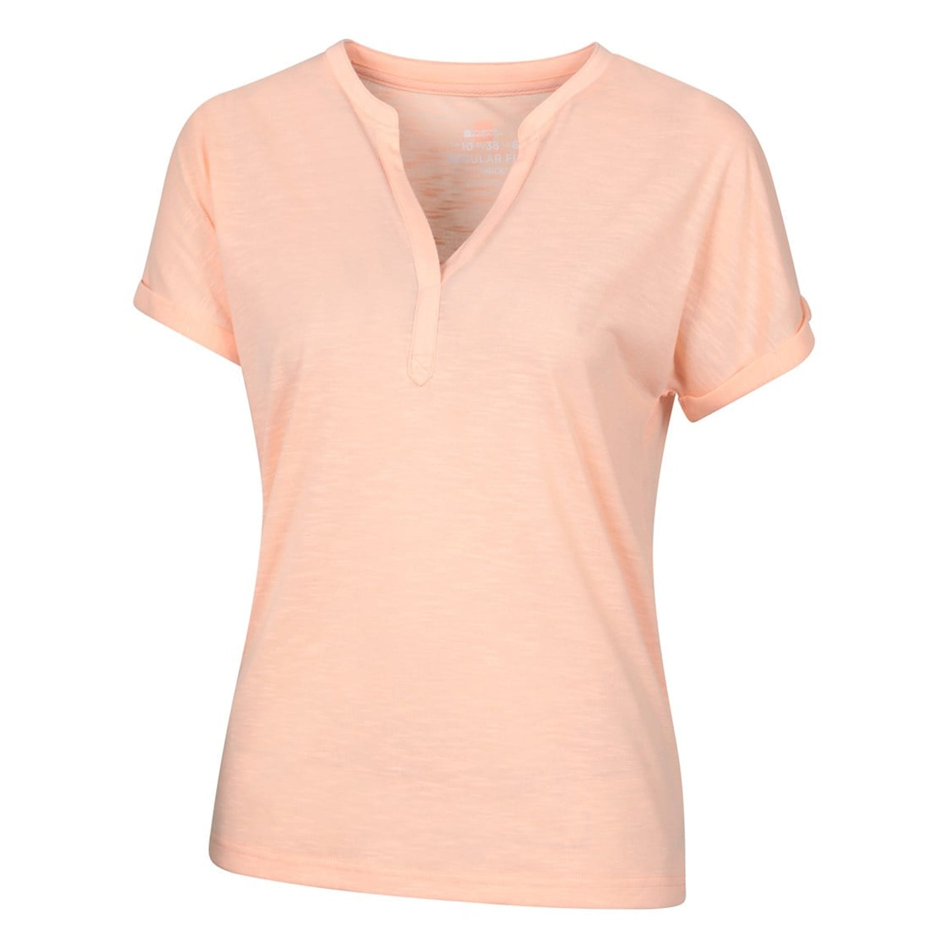 Light Pink - Side - Mountain Warehouse Womens-Ladies Skye Slub Quick Dry T-Shirt