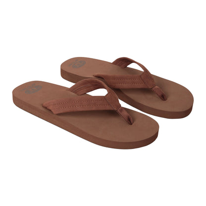 Brown - Front - Animal Mens Boardwalk Recycled Flip Flops